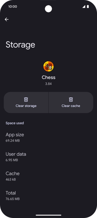 Press Clear cache.