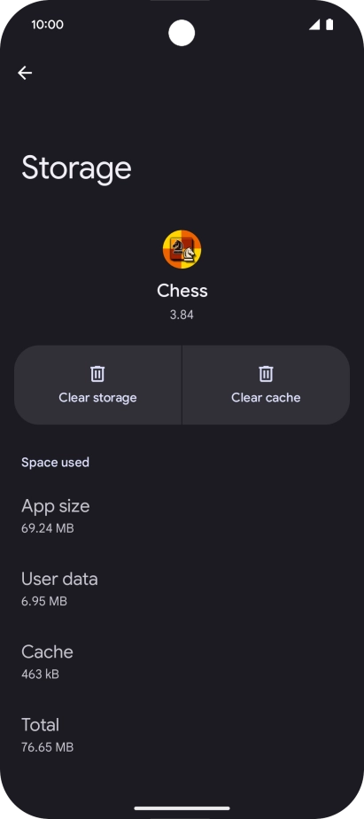 Press Clear cache.
