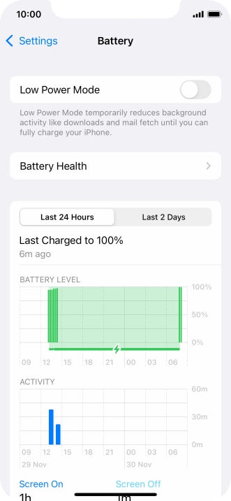 Press the indicator next to 