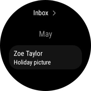 Press the required email message to read it. Press the required email message to read it.