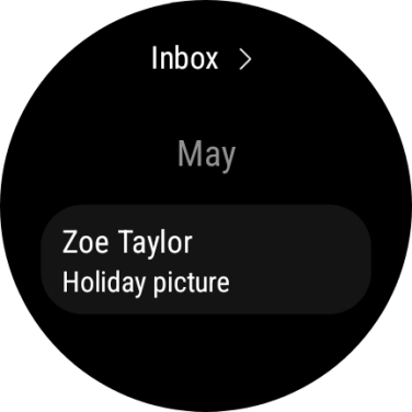 Press the required email message to read it. Press the required email message to read it.