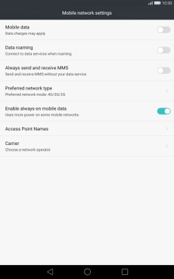Press Preferred network type.