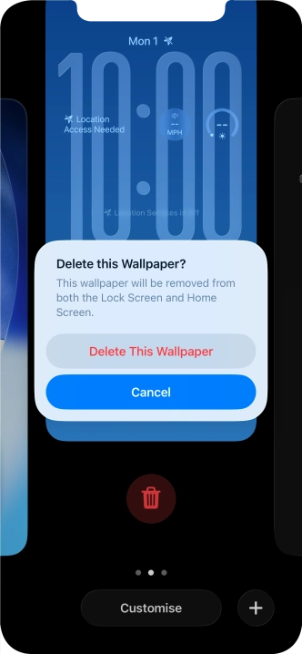 Press Delete This Wallpaper.