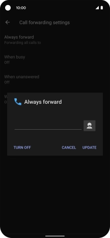 Press TURN OFF.