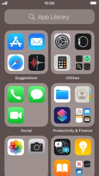 Press the required app. Press the required app.