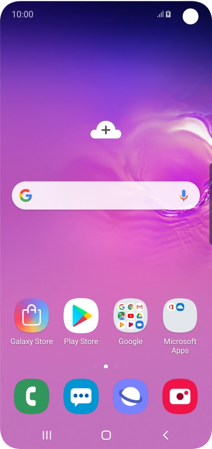 When the battery charging icon is displayed, the battery is charging.