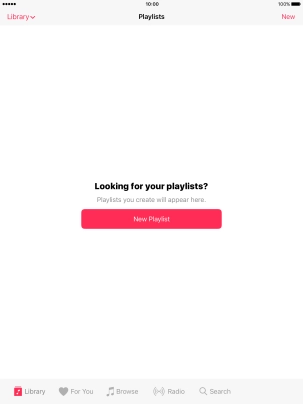 Press New Playlist. Press New Playlist.
