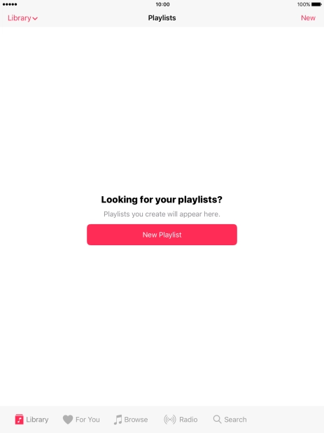 Press New Playlist. Press New Playlist.