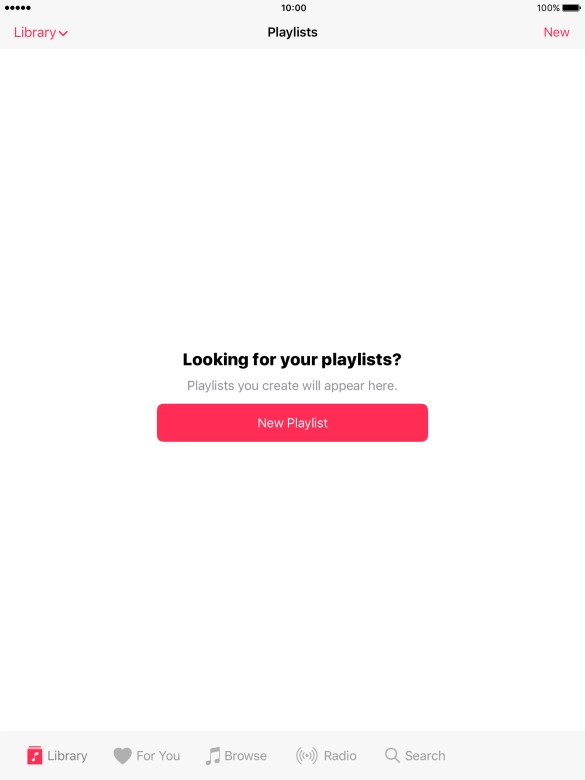 Press New Playlist. Press New Playlist.