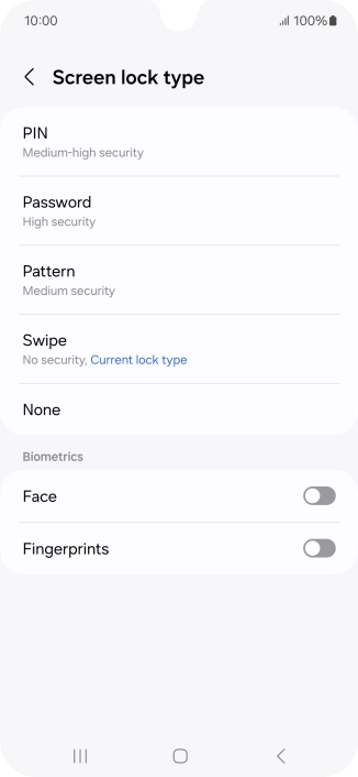 Press Fingerprints.
