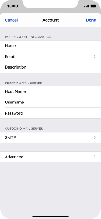 Press SMTP.