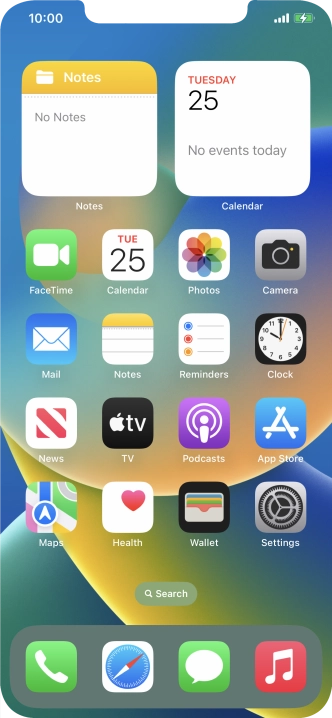When the battery charging icon is displayed, the battery is charging.