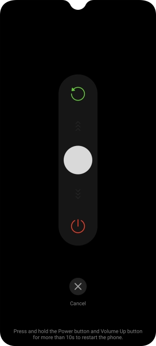 Press and drag the circle downwards. Press and drag the circle downwards.