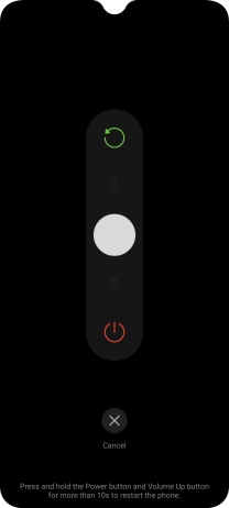 Press and drag the circle downwards. Press and drag the circle downwards.