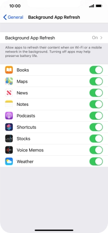 Press Background App Refresh. Press Background App Refresh.
