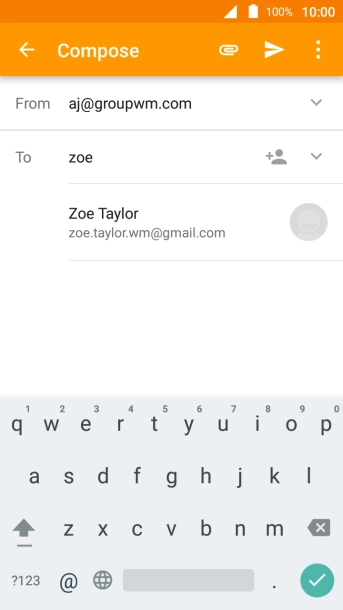 Press the required contact. Press the required contact.