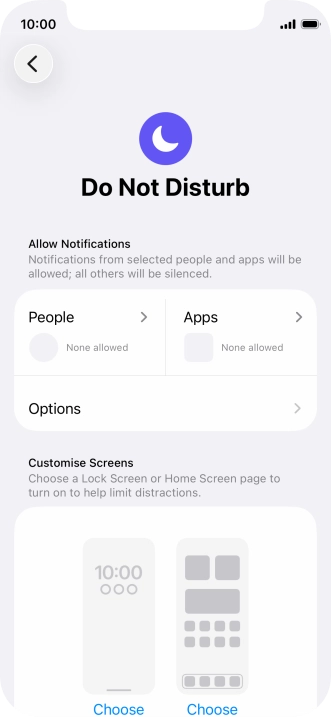 Press People and follow the instructions on the screen to select which contacts you would like to receive calls and notifications from when Do Not Disturb is turned on. Press People and follow the instructions on the screen to select which contacts you would like to receive calls and notifications from when Do Not Disturb is turned on.