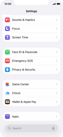 Press Face ID & Passcode.