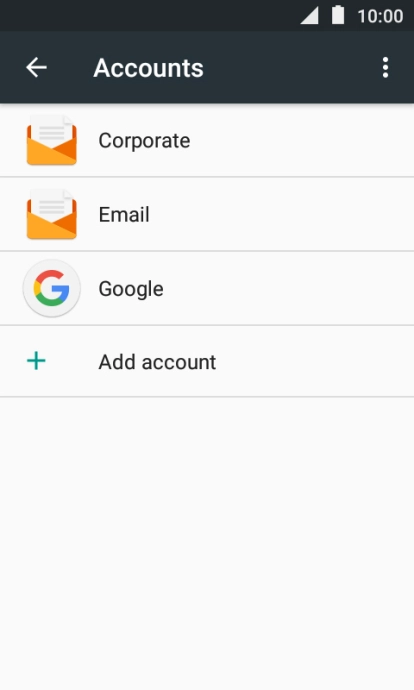 Press the menu icon.
