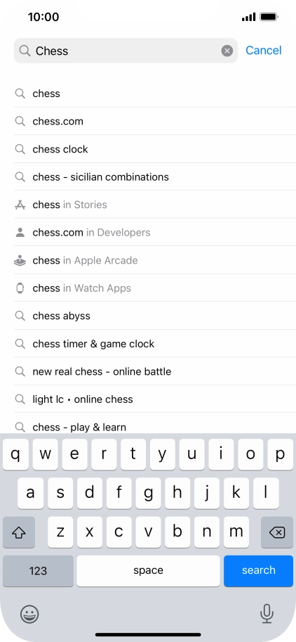 Press search.