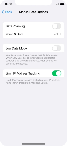 Press the indicator next to 