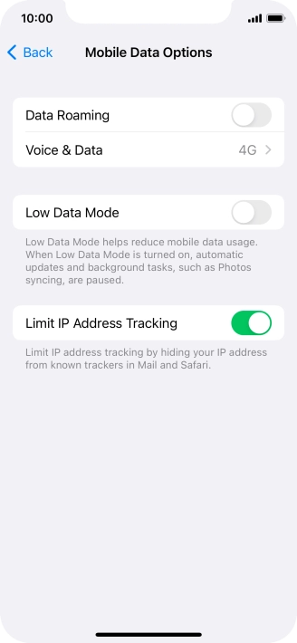 Press the indicator next to 