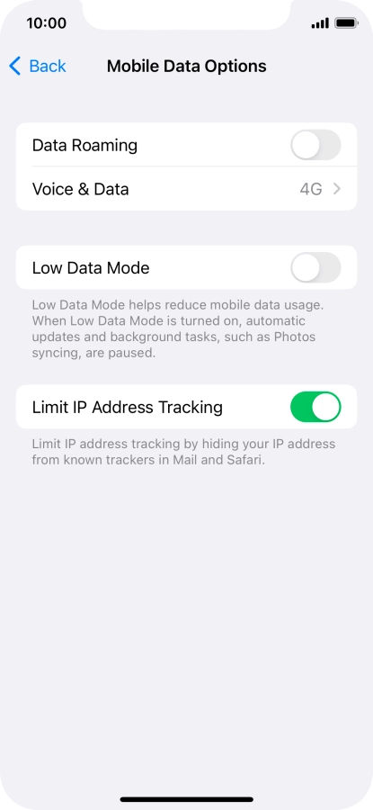 Press the indicator next to 