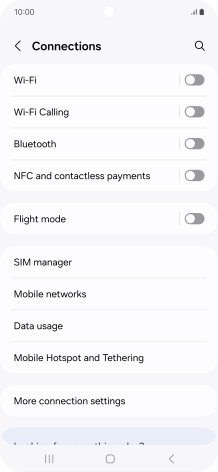 Press Data usage.