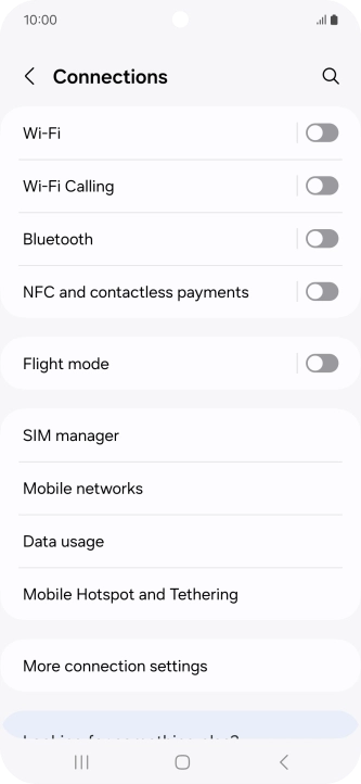Press Data usage.