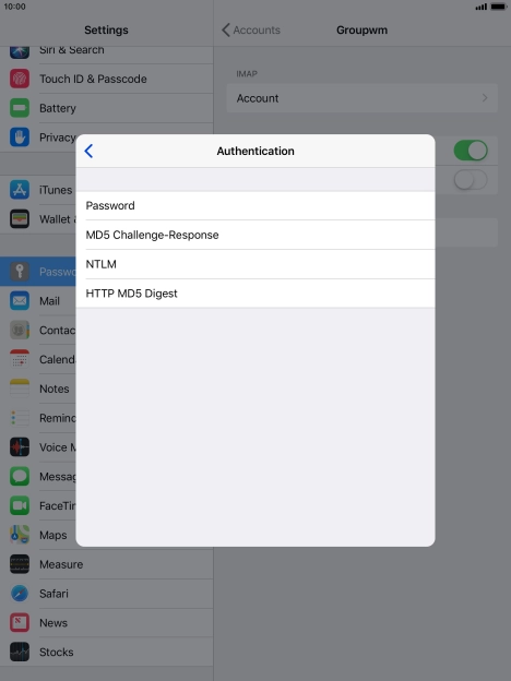Press Password.