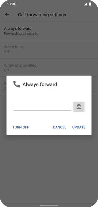 Press TURN OFF.