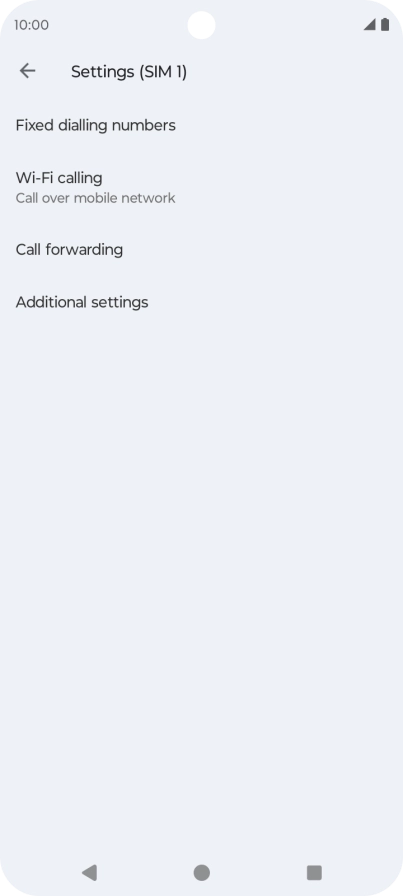 Press Call forwarding. Press Call forwarding.