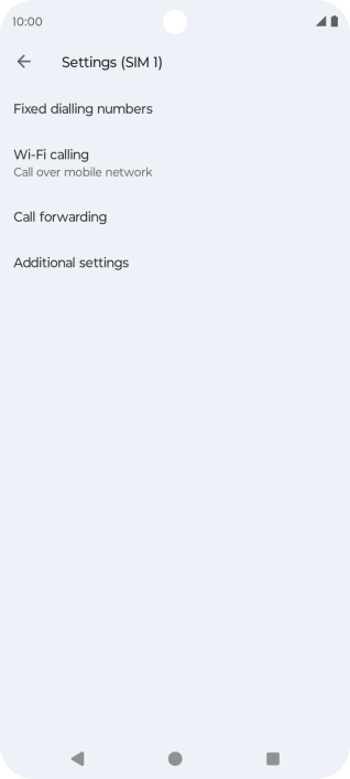 Press Call forwarding. Press Call forwarding.