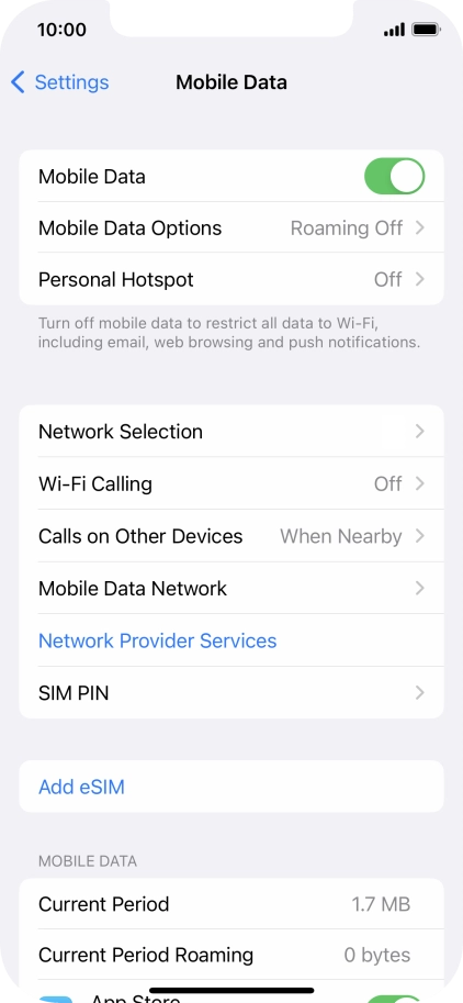 Press Network Selection.