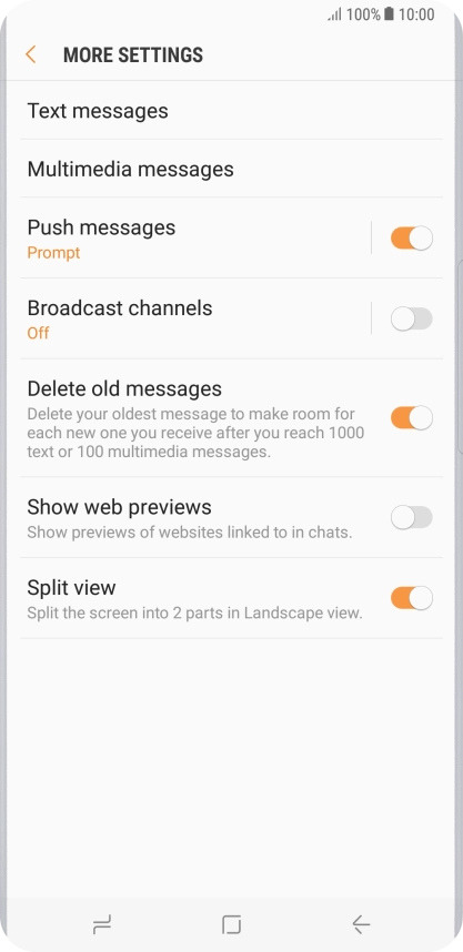 Press Text messages. Press Text messages.