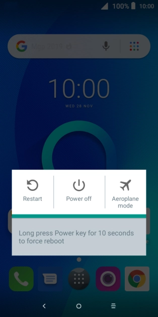 Press Power off.