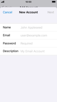 Press Name and key in the required sender name. Press Name and key in the required sender name.