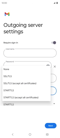 Press SSL/TLS.