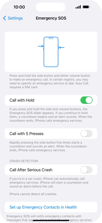 Press the indicator next to Press the indicator next to