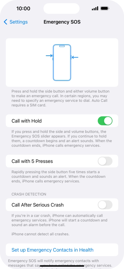 Press the indicator next to Press the indicator next to