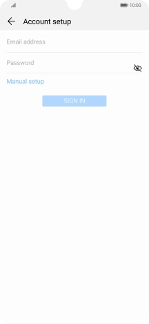 Press Email address and key in your email address.