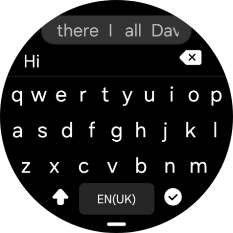 Press the confirm icon.