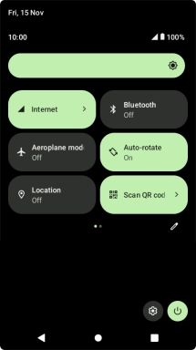 Press the settings icon. Press the settings icon.