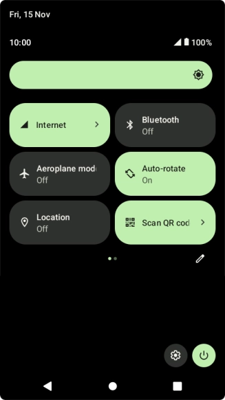 Press the settings icon. Press the settings icon.