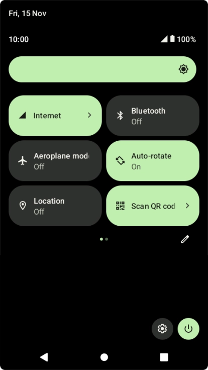 Press the settings icon. Press the settings icon.