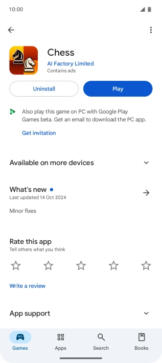 Press Uninstall.