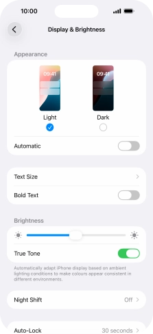 Press Dark.