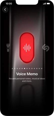 Slide your finger right or left on the screen to select the required function. Slide your finger right or left on the screen to select the required function.