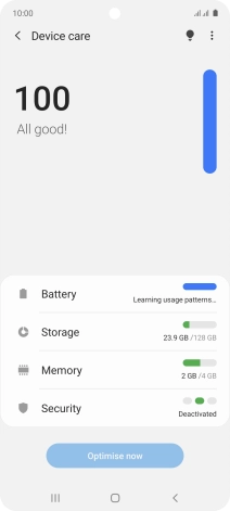 Press Battery.