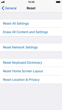 Press Reset All Settings. Press Reset All Settings.